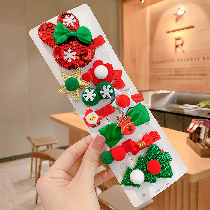 Wholesale Children's Christmas Hair Ball Alloy Hair Clip JDC-HC-TengZ009