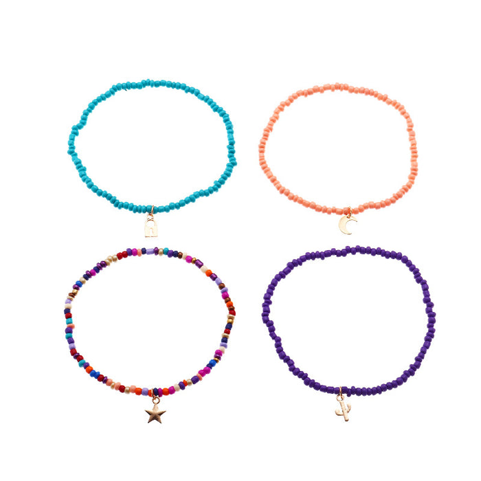 Jewelry WholesaleWholesale personality creative trend rice bead anklet set JDC-AS-NZ015 Anklets 奈珠 %variant_option1% %variant_option2% %variant_option3%  Factory Price JoyasDeChina Joyas De China