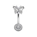 Jewelry WholesaleWholesale Butterfly Round Zircon Navel Nail for Human Body Piercing JDC-UN-WeiB004 Piercings 威怀 %variant_option1% %variant_option2% %variant_option3%  Factory Price JoyasDeChina Joyas De China