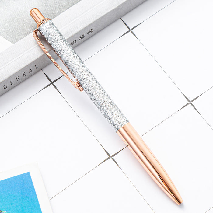 Wholesale Ballpoint Pen Metallic Glitter Press Action Pen JDC-BP-HongD003