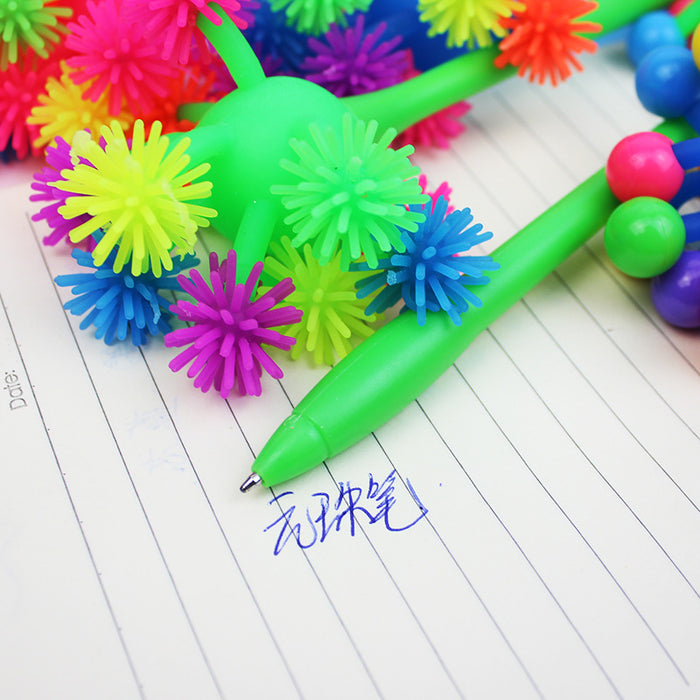 Wholesale Ballpoint Pen Plastic Cartoon Stress Relief Pen MOQ≥5 JDC-BP-lixue009