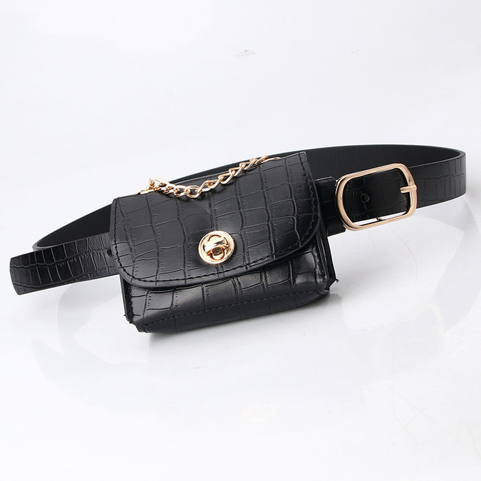 Wholesale Ladies Belt Waist Bag Chain Waist Bag Detachable JDC-WB-KuP010