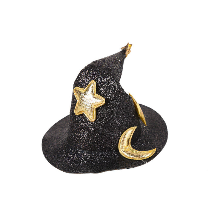 Wholesale Hair Clips Halloween Witch Hat Cloth MOQ2 JDC-HC-weif005