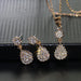 Jewelry WholesaleWholesale water drop zircon wedding full diamond necklace earring set JDC-NE-MiMeng024 Necklaces 米萌 %variant_option1% %variant_option2% %variant_option3%  Factory Price JoyasDeChina Joyas De China