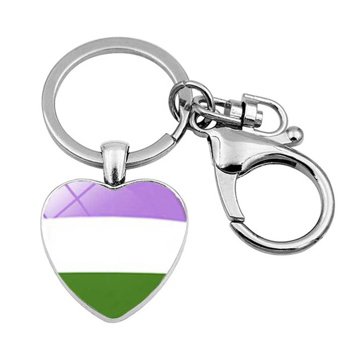 Wholesale Rainbow LGBT Gay Gay Keychain Pendant MOQ≥2 JDC-KC-XuS024