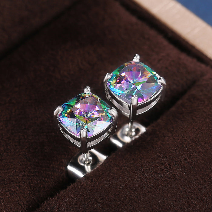 Jewelry WholesaleWholesale square zircon stud earrings JDC-ES-Caos005 Earrings 曹适 %variant_option1% %variant_option2% %variant_option3%  Factory Price JoyasDeChina Joyas De China