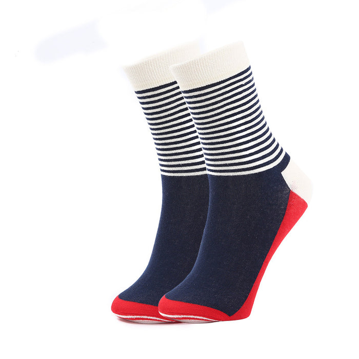 Wholesale Sock Cotton Sweat-absorbent Geometric Socks Men's Tide Street MOQ≥5 JDC-SK-XinH021