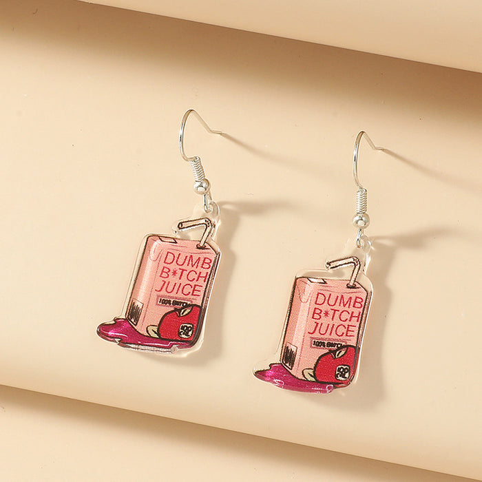 Wholesale Earrings Alloy Acrylic Simple Fun Creative JDC-ES-KAN010