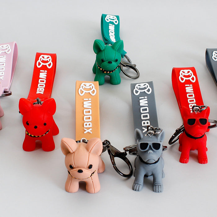 Wholesale Keychain PVC Cute Dog Series Silicone Bracelet Wristband Stereo Cartoon JDC-KC-GSDS001