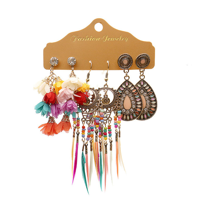 Jewelry WholesaleWholesale bohemian mermaid flower earrings JDC-ES-HH007 Earrings 汉虹 %variant_option1% %variant_option2% %variant_option3%  Factory Price JoyasDeChina Joyas De China