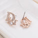 Jewelry WholesaleWholesale letter metal micro-set diamond copper stud earrings JDC-ES-Dingy001 Earrings 鼎煜 %variant_option1% %variant_option2% %variant_option3%  Factory Price JoyasDeChina Joyas De China