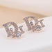 Jewelry WholesaleWholesale letter metal micro-set diamond copper stud earrings JDC-ES-Dingy001 Earrings 鼎煜 %variant_option1% %variant_option2% %variant_option3%  Factory Price JoyasDeChina Joyas De China