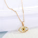 Jewelry WholesaleWholesale Crystal Glass Devil's Eye Alloy Necklace MOQ≥6 JDC-NE-Juej004 Necklaces 觉际 %variant_option1% %variant_option2% %variant_option3%  Factory Price JoyasDeChina Joyas De China