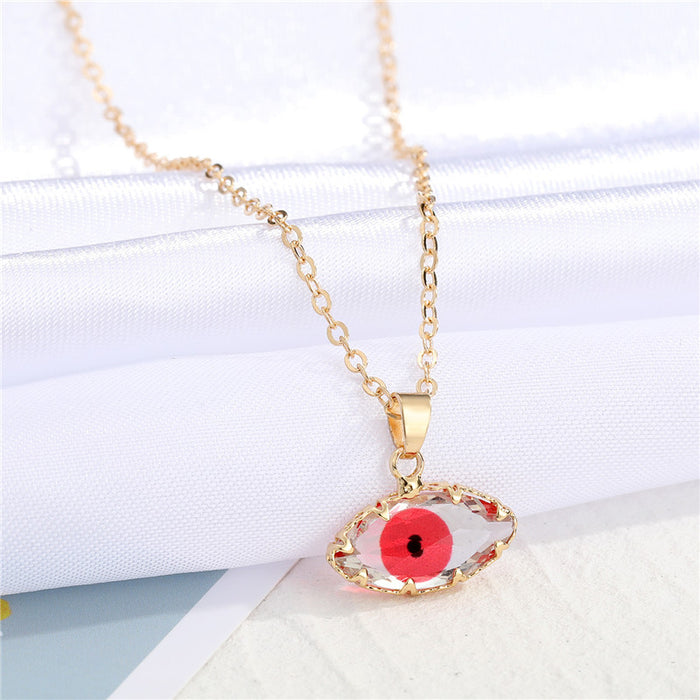 Jewelry WholesaleWholesale Crystal Glass Devil's Eye Alloy Necklace MOQ≥6 JDC-NE-Juej004 Necklaces 觉际 %variant_option1% %variant_option2% %variant_option3%  Factory Price JoyasDeChina Joyas De China