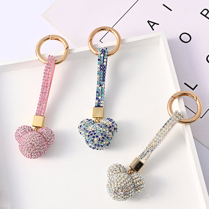 Jewelry WholesaleWholesale appliqué diamond crystal keychains（M）JDC-KC-JFan003 Keychains 锦帆 %variant_option1% %variant_option2% %variant_option3%  Factory Price JoyasDeChina Joyas De China