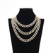 Jewelry WholesaleWholesale Hip Hop Zinc Alloy Rhinestone Cuban Chain Necklace JDC-NE-RenQ001 Necklaces 仁庆 %variant_option1% %variant_option2% %variant_option3%  Factory Price JoyasDeChina Joyas De China