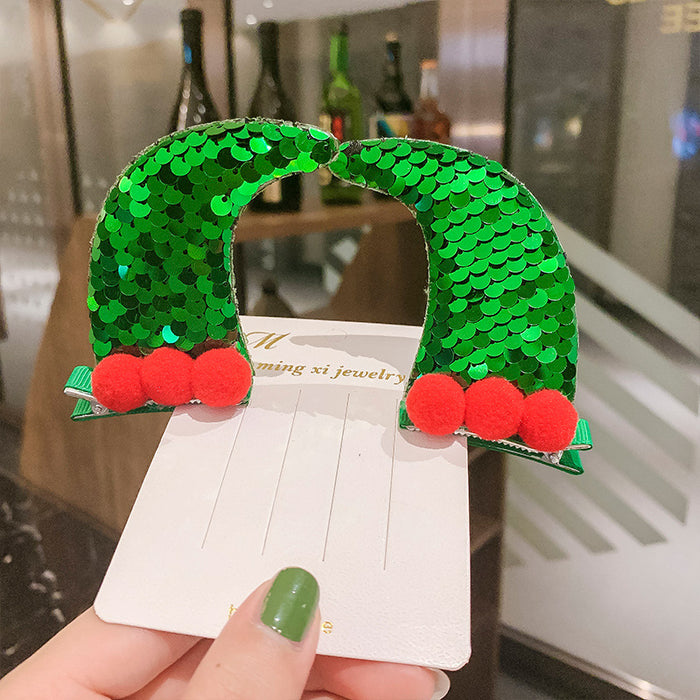 Wholesale Christmas Antler Sequin Sponge Hair Clip JDC-HC-TengZ007