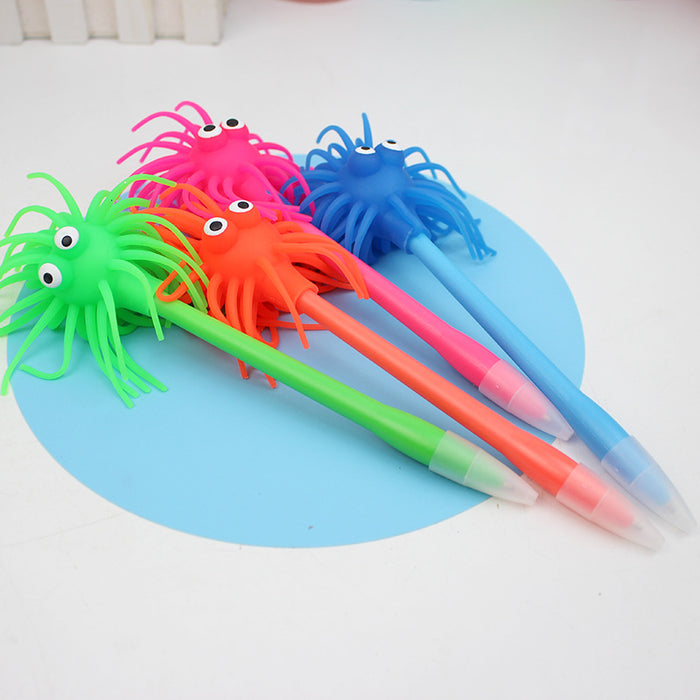 Wholesale Ballpoint Pen Plastic Cartoon Stress Relief Pen MOQ≥5 JDC-BP-lixue009