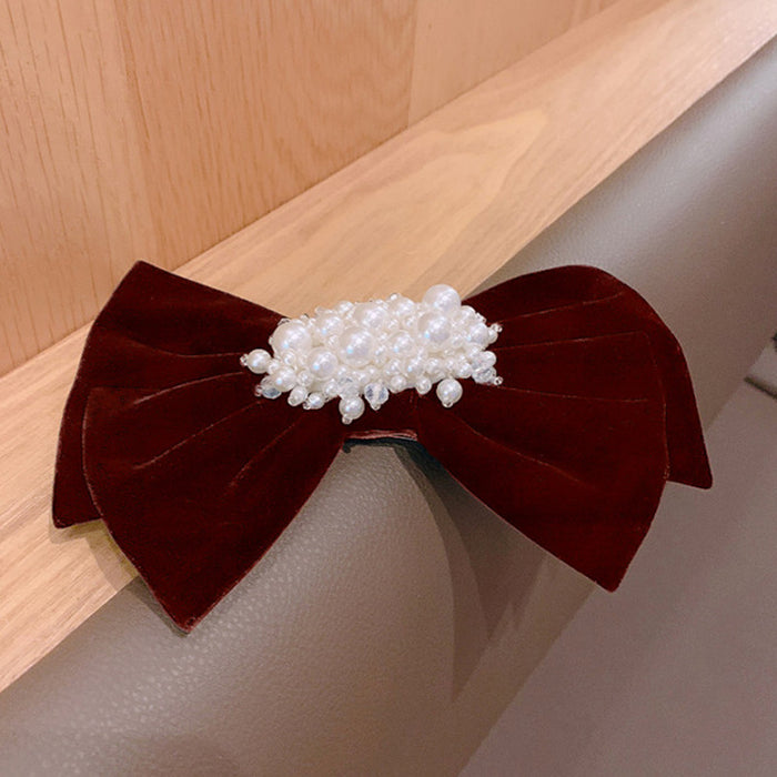 Jewelry WholesaleWholesale pearl bow set diamond hairpin JDC-HC-BaoY003 Hair Clips 宝钰 %variant_option1% %variant_option2% %variant_option3%  Factory Price JoyasDeChina Joyas De China