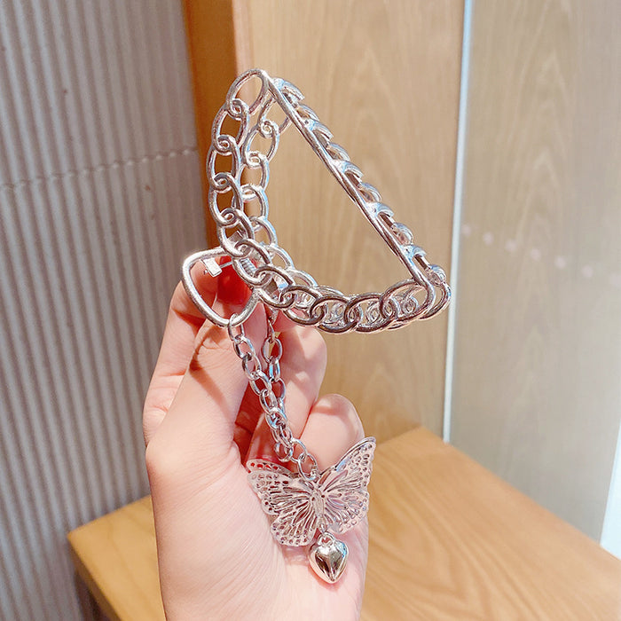 Wholesale Simple Metal Large Grab Clip Butterfly Love JDC-HC-Hengx004