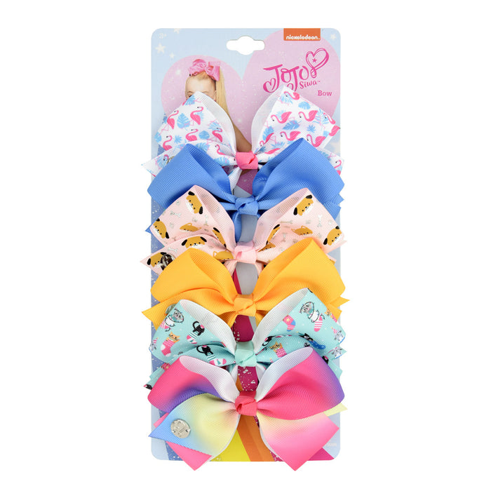 Jewelry WholesaleWholesale rainbow color children's bow hairpin set JDC-HC-Xiane008 Hair Clips 仙儿 %variant_option1% %variant_option2% %variant_option3%  Factory Price JoyasDeChina Joyas De China