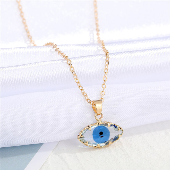 Jewelry WholesaleWholesale Crystal Glass Devil's Eye Alloy Necklace MOQ≥6 JDC-NE-Juej004 Necklaces 觉际 %variant_option1% %variant_option2% %variant_option3%  Factory Price JoyasDeChina Joyas De China