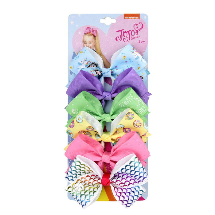 Jewelry WholesaleWholesale rainbow color children's bow hairpin set JDC-HC-Xiane008 Hair Clips 仙儿 %variant_option1% %variant_option2% %variant_option3%  Factory Price JoyasDeChina Joyas De China