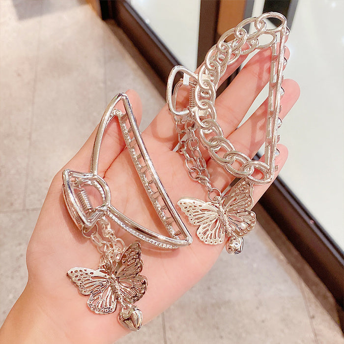 Wholesale Simple Metal Large Grab Clip Butterfly Love JDC-HC-Hengx004