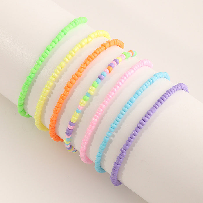 Jewelry WholesaleWholesale Simple Colored Rice Beads Personality 5 Piece Set of Children's Bracelets JDC-BT-YueS005 Bracelet 悦珊 %variant_option1% %variant_option2% %variant_option3%  Factory Price JoyasDeChina Joyas De China