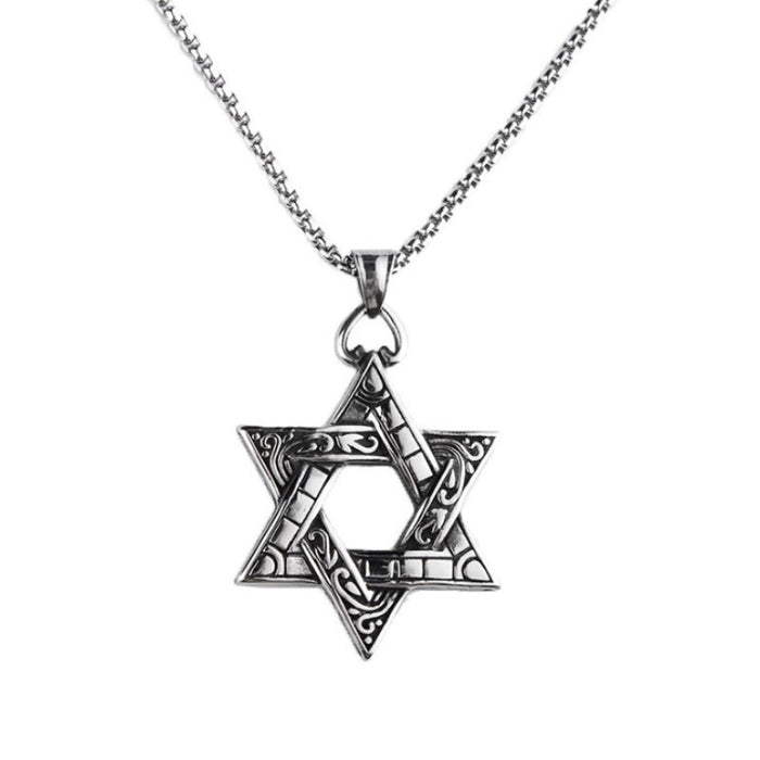 Wholesale Double Sided Hexagram Pendant Fashion Versatile Student Pendant JDC-CS-xiaonuo001