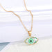 Jewelry WholesaleWholesale Crystal Glass Devil's Eye Alloy Necklace MOQ≥6 JDC-NE-Juej004 Necklaces 觉际 %variant_option1% %variant_option2% %variant_option3%  Factory Price JoyasDeChina Joyas De China