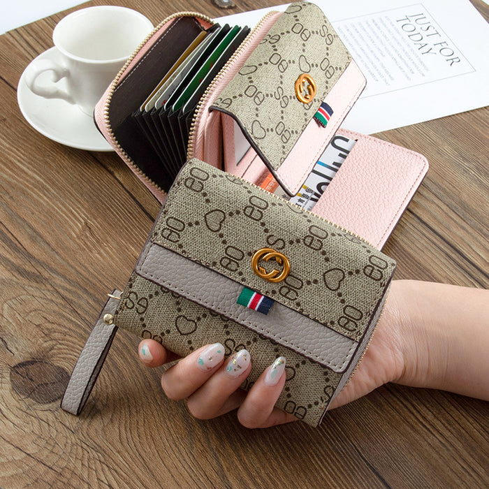 Wholesale Purse PU Multifunctional Zipper Short Coin Purse (F) JDC-WT-Enyibei001