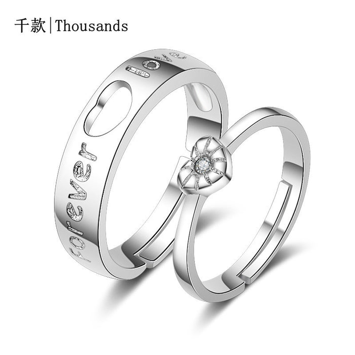 Jewelry WholesaleWholesale Zircon White Copper Couple Wedding Rings JDC-RS-QK001 Rings 千款 %variant_option1% %variant_option2% %variant_option3%  Factory Price JoyasDeChina Joyas De China