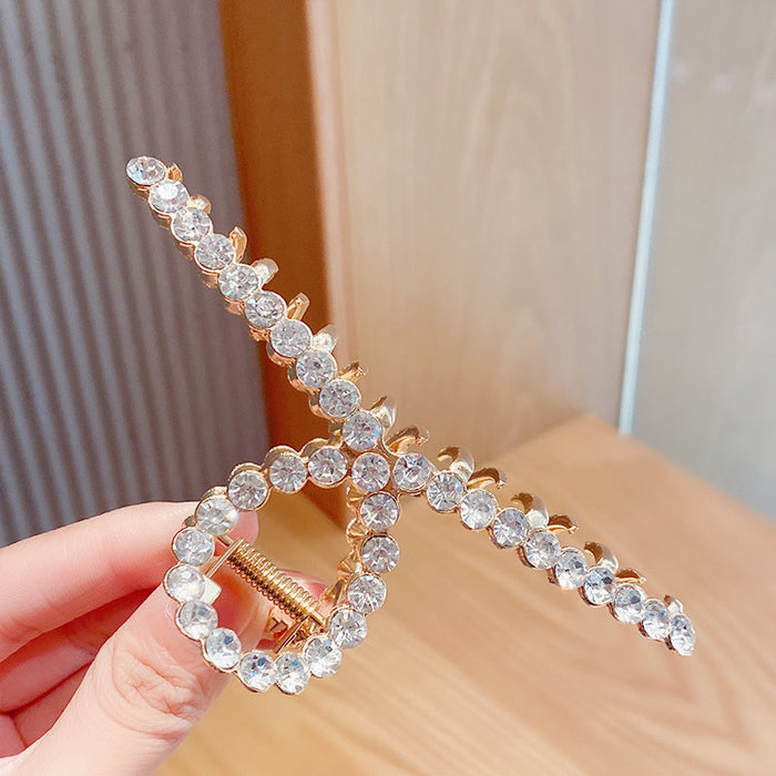 Wholesale Cross Rhinestone Pearl Hair Clip Bath Pan Hair Grabber JDC-HC-GSHX104