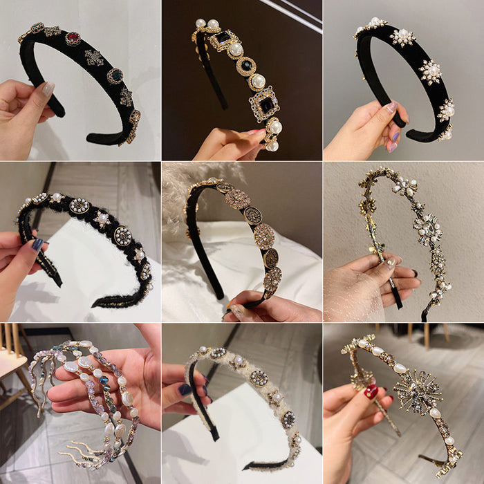 Jewelry WholesaleWholesale Baroque Vintage Rhinestone Headband JDC-HD-BY018 Headband 宝钰 %variant_option1% %variant_option2% %variant_option3%  Factory Price JoyasDeChina Joyas De China