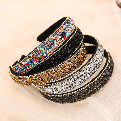 Jewelry WholesaleWholesale color full drill non-slip headband JDC-HD-TanD006 Headband 檀豆 %variant_option1% %variant_option2% %variant_option3%  Factory Price JoyasDeChina Joyas De China