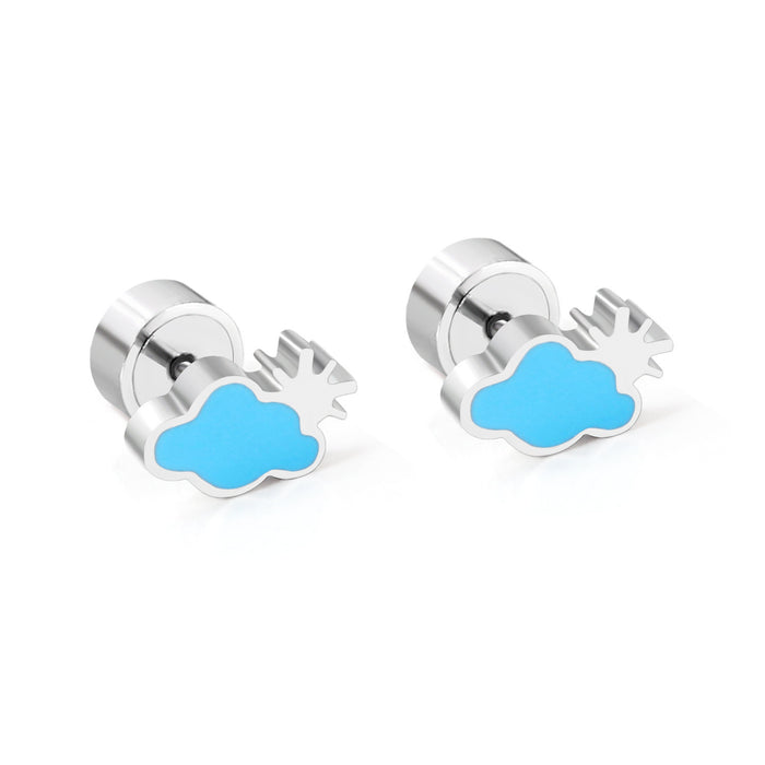 Wholesale cute ladies and children earrings various stainless steel MOQ≥3 JDC-ES-Aiseng002