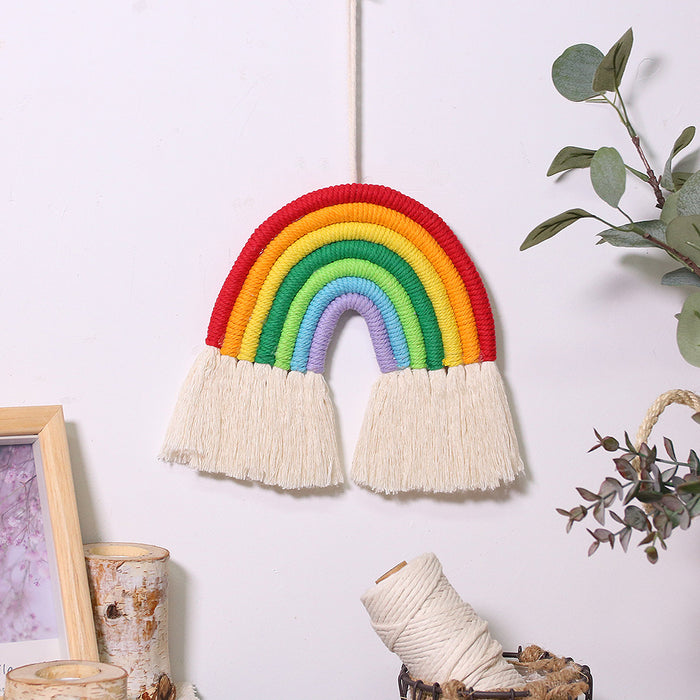 Wholesale INS rainbow pendant children's room decoration braided tassel JDC-DC-RXin009