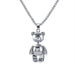 Jewelry WholesaleWholesale hip hop bear long titanium steel necklace JDC-NE-MLQ016 Necklaces 米朗奇 %variant_option1% %variant_option2% %variant_option3%  Factory Price JoyasDeChina Joyas De China