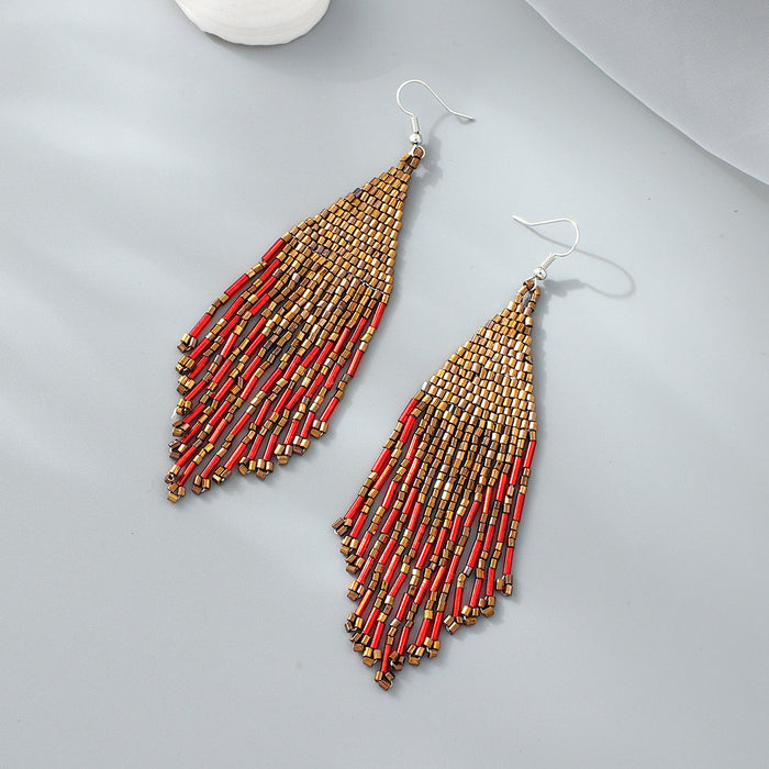 Jewelry WholesaleWholesale Statement Boho Tassel Earrings JDC-ES-YuanQ001 Earrings 圆沁 %variant_option1% %variant_option2% %variant_option3%  Factory Price JoyasDeChina Joyas De China