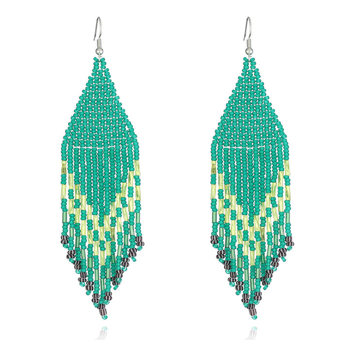 Wholesale Boho Beads Tassel Earrings JDC-ES-YuanQ007