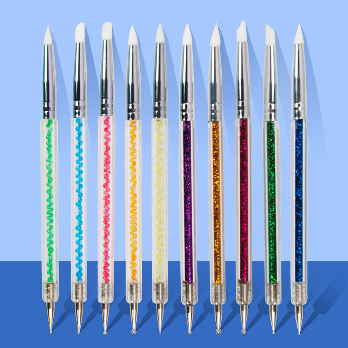 Jewelry WholesaleWholesale Double Head Silicone Pen Nail Art Pen Spot Drill Pen 5pcs/Pack MOQ≥3 JDC-BP-YongX003 Ballpoint Pen 永祥 %variant_option1% %variant_option2% %variant_option3%  Factory Price JoyasDeChina Joyas De China