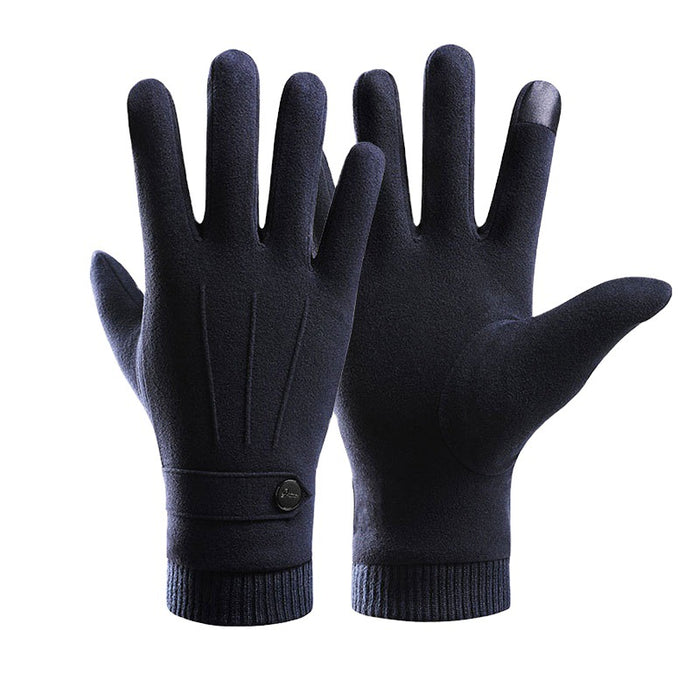 Wholesale Gloves De Velvet Simple Warm Thick Touch Screen JDC-GS-ZhuX005