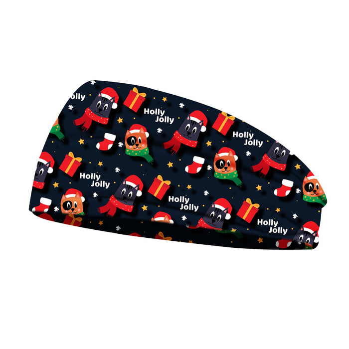 Wholesale Headband Polyester Spandex Sports Christmas Collection JDC-HD-KuS006