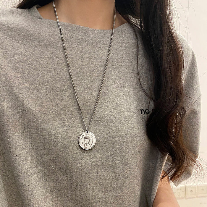 Jewelry WholesaleWholesale hip hop titanium steel long money chain JDC-NE-MLQ017 Necklaces 米朗奇 %variant_option1% %variant_option2% %variant_option3%  Factory Price JoyasDeChina Joyas De China