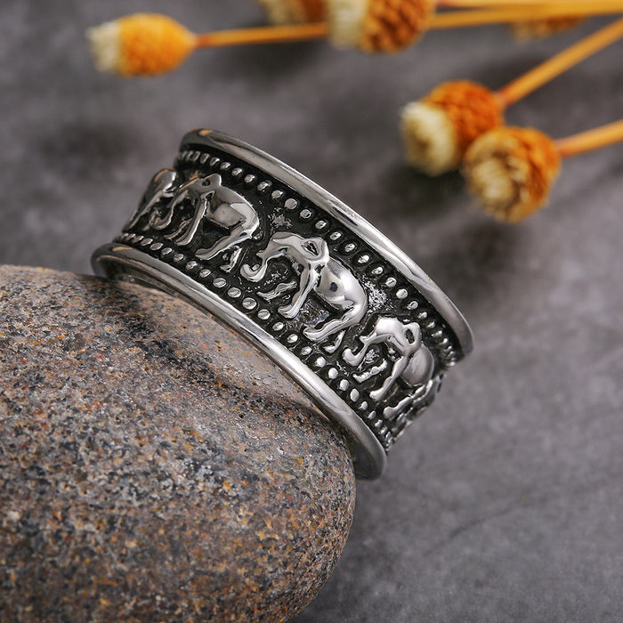 Wholesale Rings Alloy Elephant JDC-RS-CaoS078