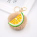 Jewelry WholesaleWholesale Alloy Faux Hair Avocado Daisy Hair Ball Pom Pom Keychain JDC-KC-Zuge040 Keychains 祖格 %variant_option1% %variant_option2% %variant_option3%  Factory Price JoyasDeChina Joyas De China