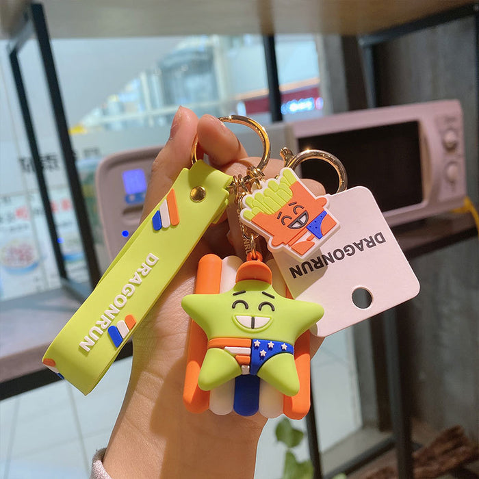 Jewelry WholesaleWholesale cute french fries doll student bag keychain JDC-KC-MSi009 Keychains 妙思 %variant_option1% %variant_option2% %variant_option3%  Factory Price JoyasDeChina Joyas De China