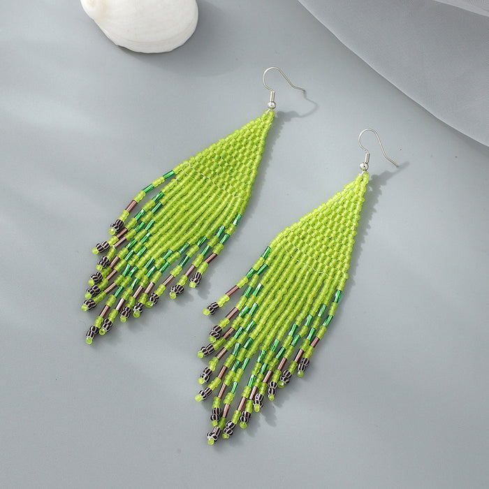 Jewelry WholesaleWholesale Boho Beads Tassel Earrings JDC-ES-YuanQ007 Earrings 圆沁 %variant_option1% %variant_option2% %variant_option3%  Factory Price JoyasDeChina Joyas De China