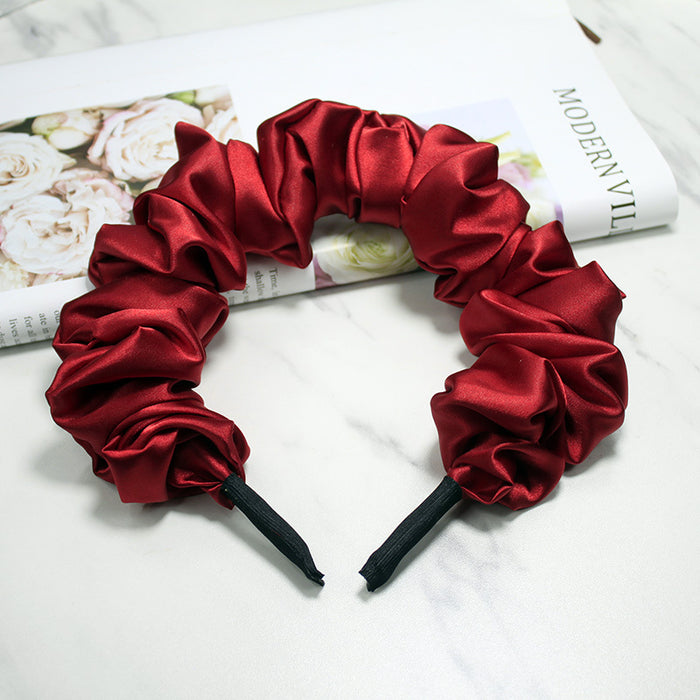 Wholesale solid color three-dimensional pleated headband JDC-HD-Lizhen001